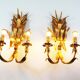 Large pair of Gilded Florentine Sconces by Hans Kögl