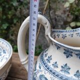 Set of pitcher and bowl U&C Sarreguemines Burgos