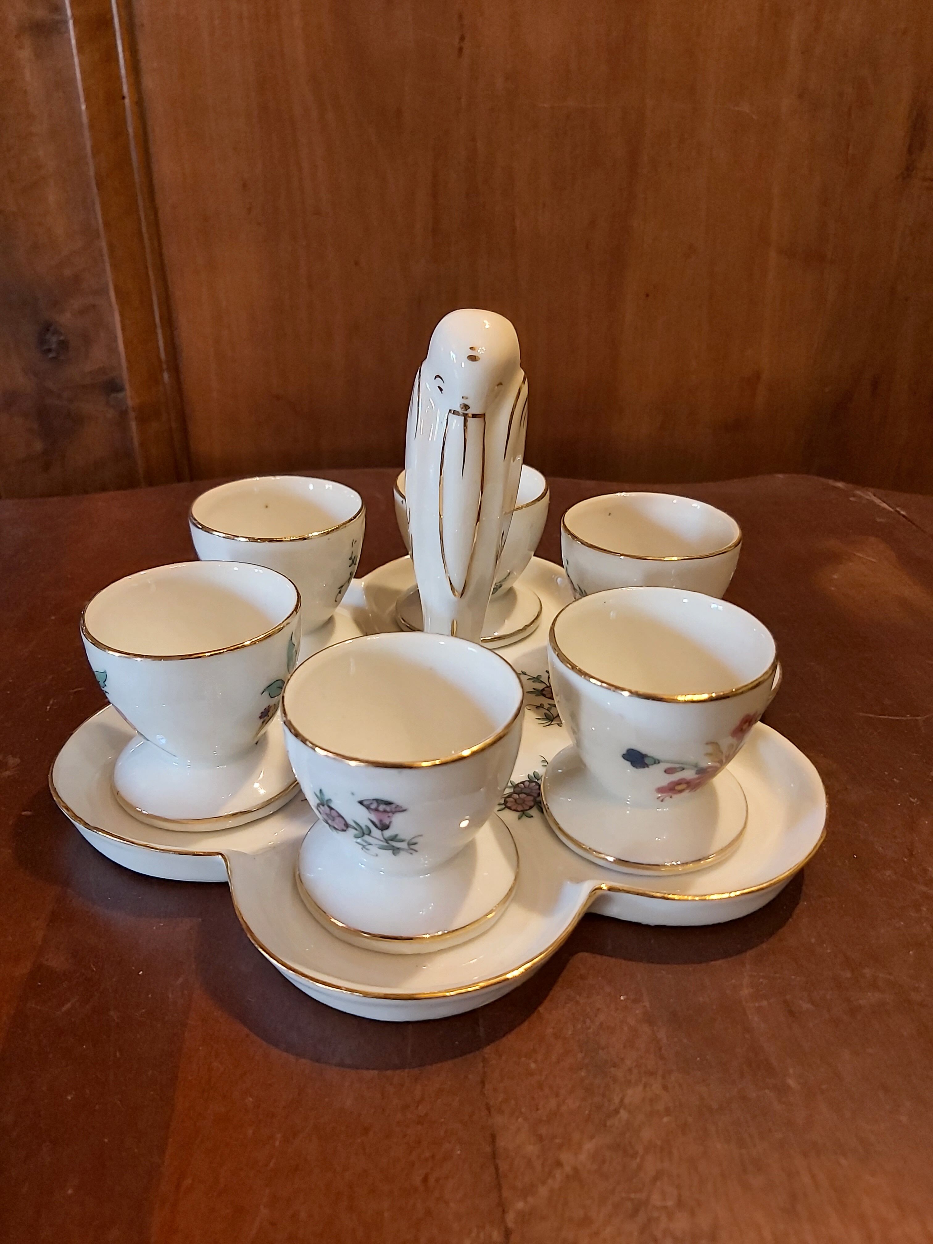 Porcelain egg service