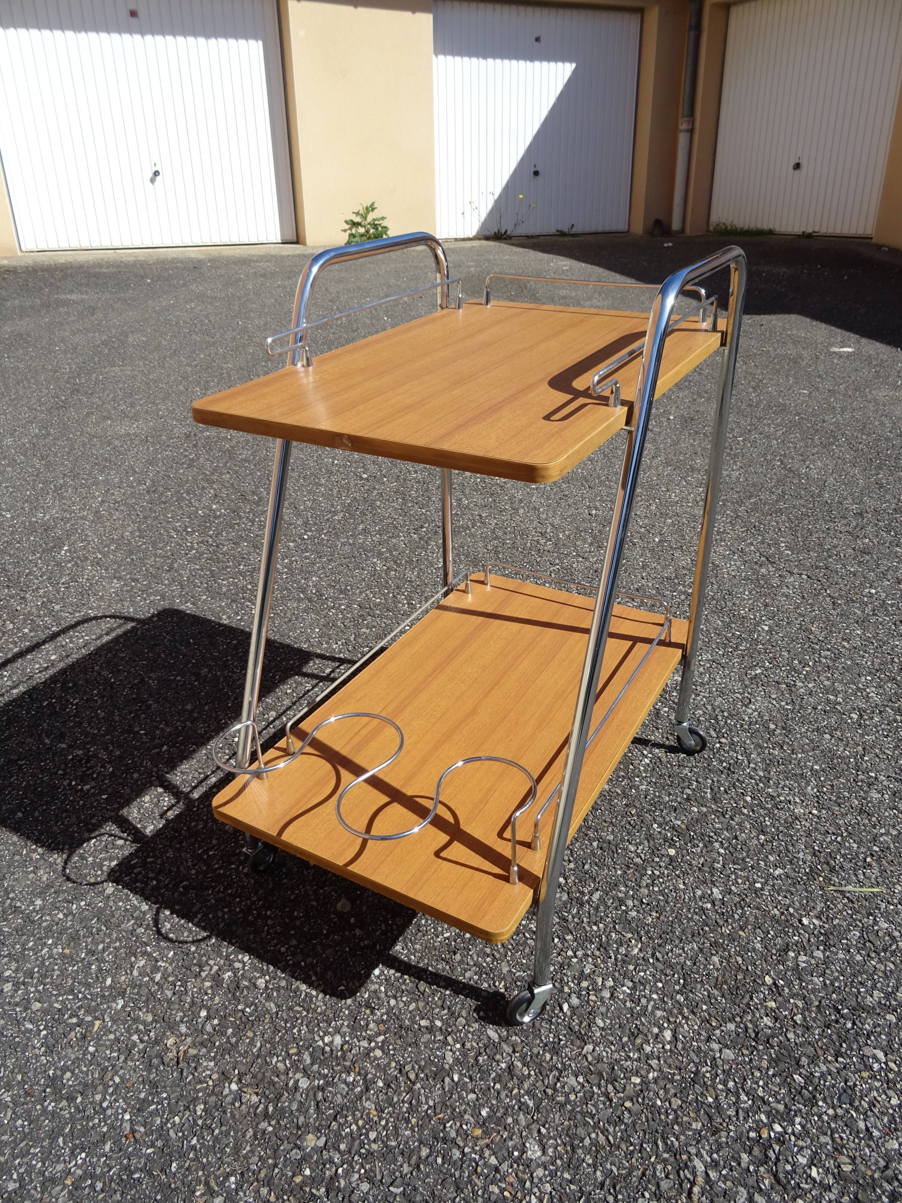 Vintage 1960s serving trolley bar
