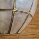 Pair of sconces in brass and mother-of-pearl