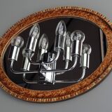 Chrome metal torch lamp 1970