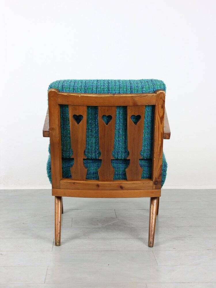 Fauteuil danois bleu des années 50