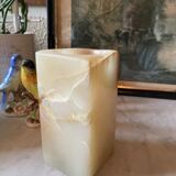 Rectangular alabaster vase