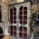 18th-century Provençal library in painted wood