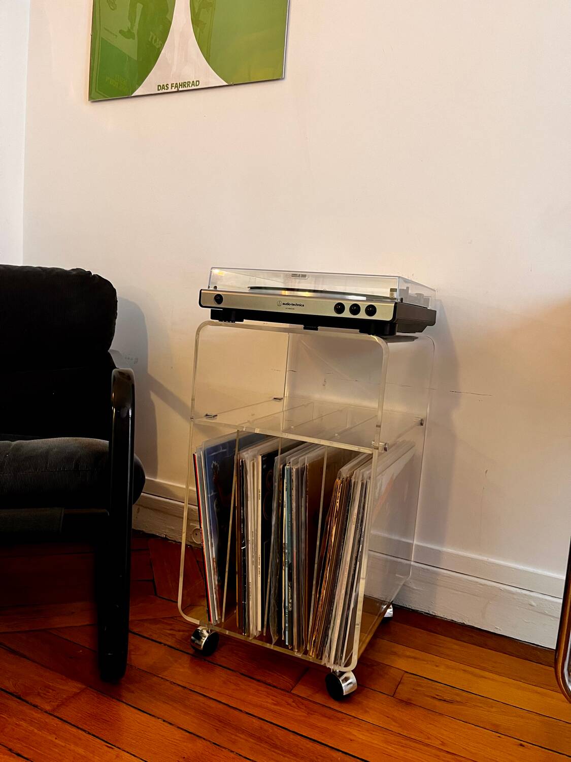Meuble hi-fi range vinyle vintage David lange
