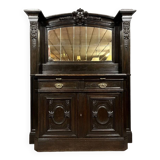 Blackened wooden sacristy sideboard from the Napoleon III period, circa 1850