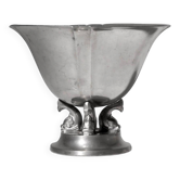 Art Deco Pewter Dolphins Bowl From GAB, 1935, Sweden