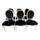 Set of 6 Louis XVI style chairs in patinated wood