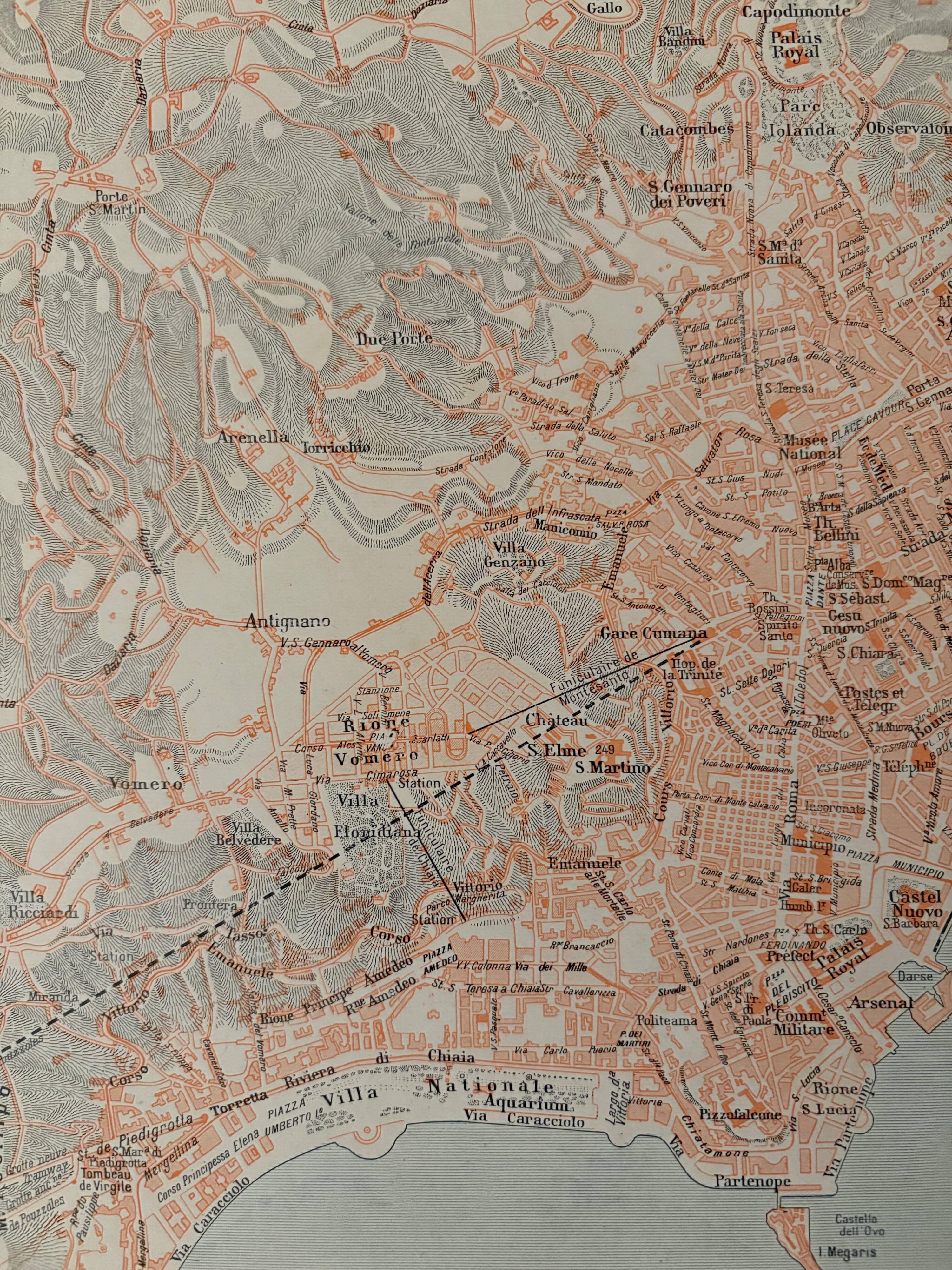 Carte vintage de Naples – 1930