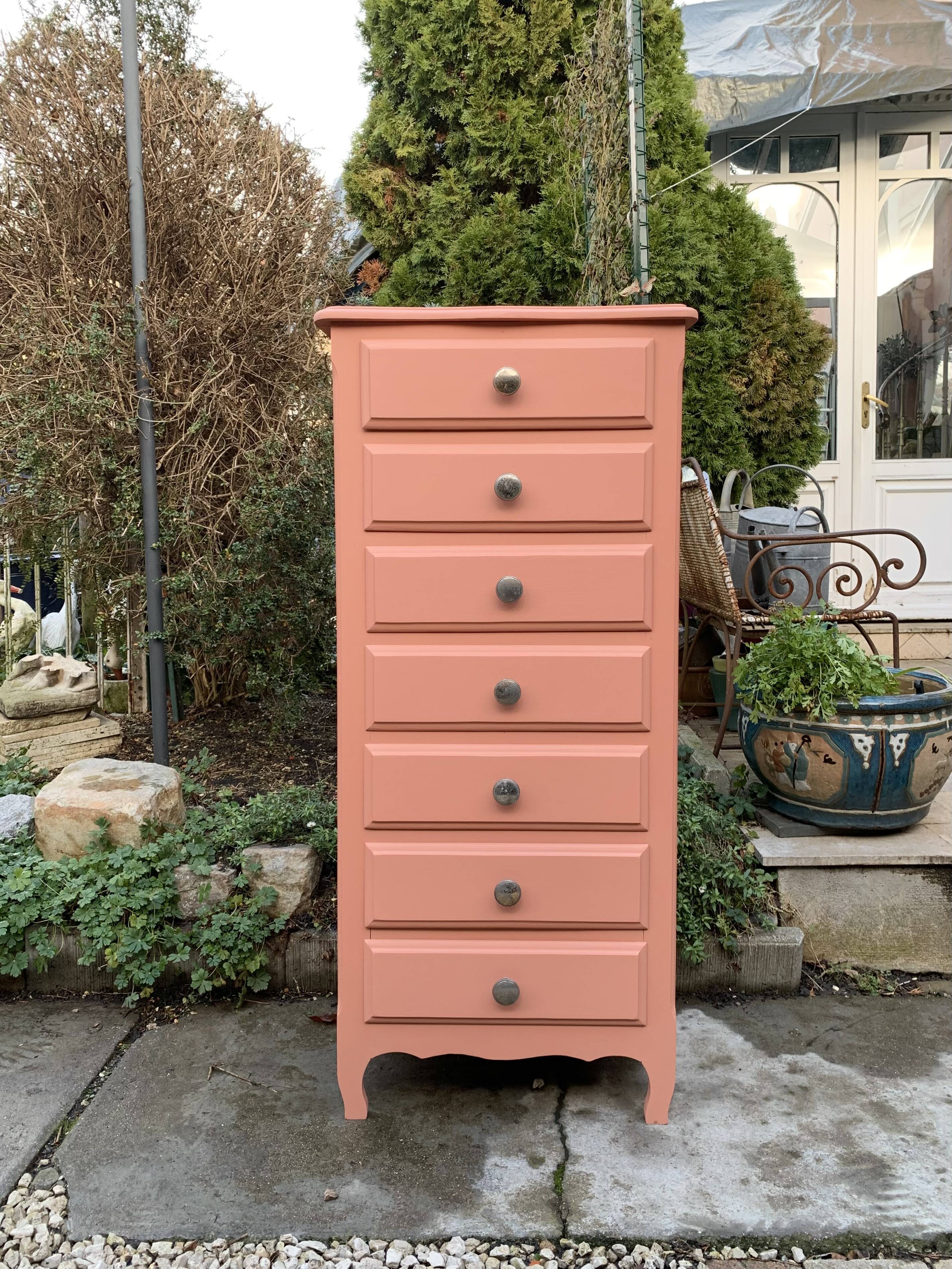 Vintage coral pink weekly planner H120