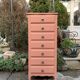 Vintage coral pink weekly planner H120