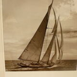 Two representations of old sailboats