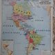 Ancienne carte scolaire  Vidal Lablache  Continent américain physique et politique