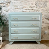 Compass feet chest of drawers