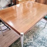 Table à manger design bois et inox