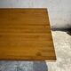 Geometric Brutalist Dining Table — Natural Wood Top with Metal Support, 1980s Architectural Design