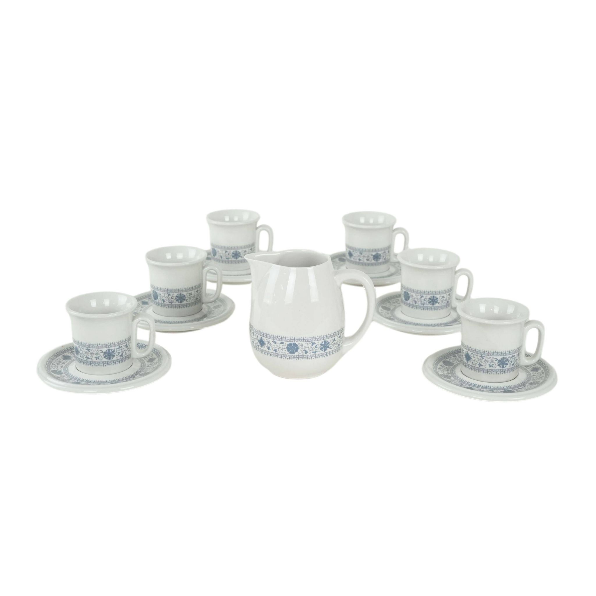 Teapot and cup set, Italian design, 1970s, made in Italy