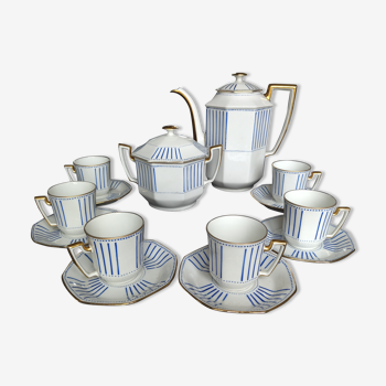 Limoges Porcelain Tea Set F. Legrand and Cie art deco