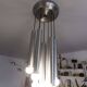 Aluminum waterfall ceiling light by Kaiser Idell / Leuchten, Germany, 1960s