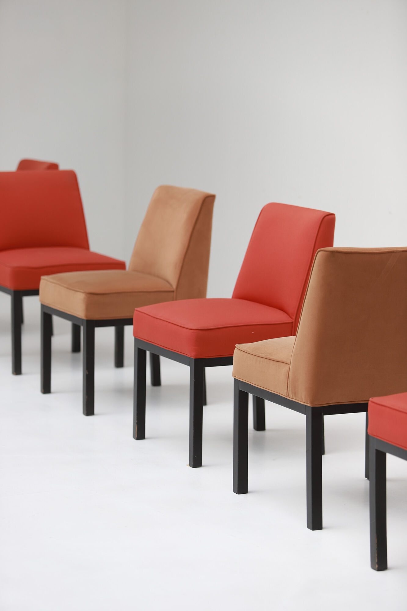 Set of six Jules Wabbes 'Louise' dining chairs for Bulo