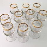 Set of 10 vintage alcohol glasses