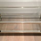 Coffee table with gunmetal patina and gilt metal