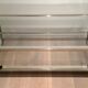 Coffee table with gunmetal patina and gilt metal