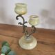 Brass onyx chandelier