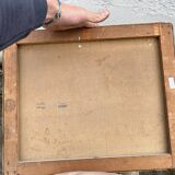 Painting Animated Landscape signed Abelin 1910 – Oil on canvas