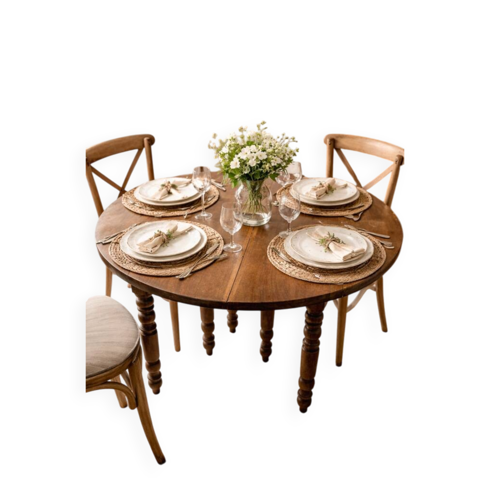 Solid walnut kitchen table