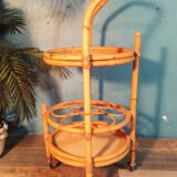 Chariot desserte bar bambou 1960s