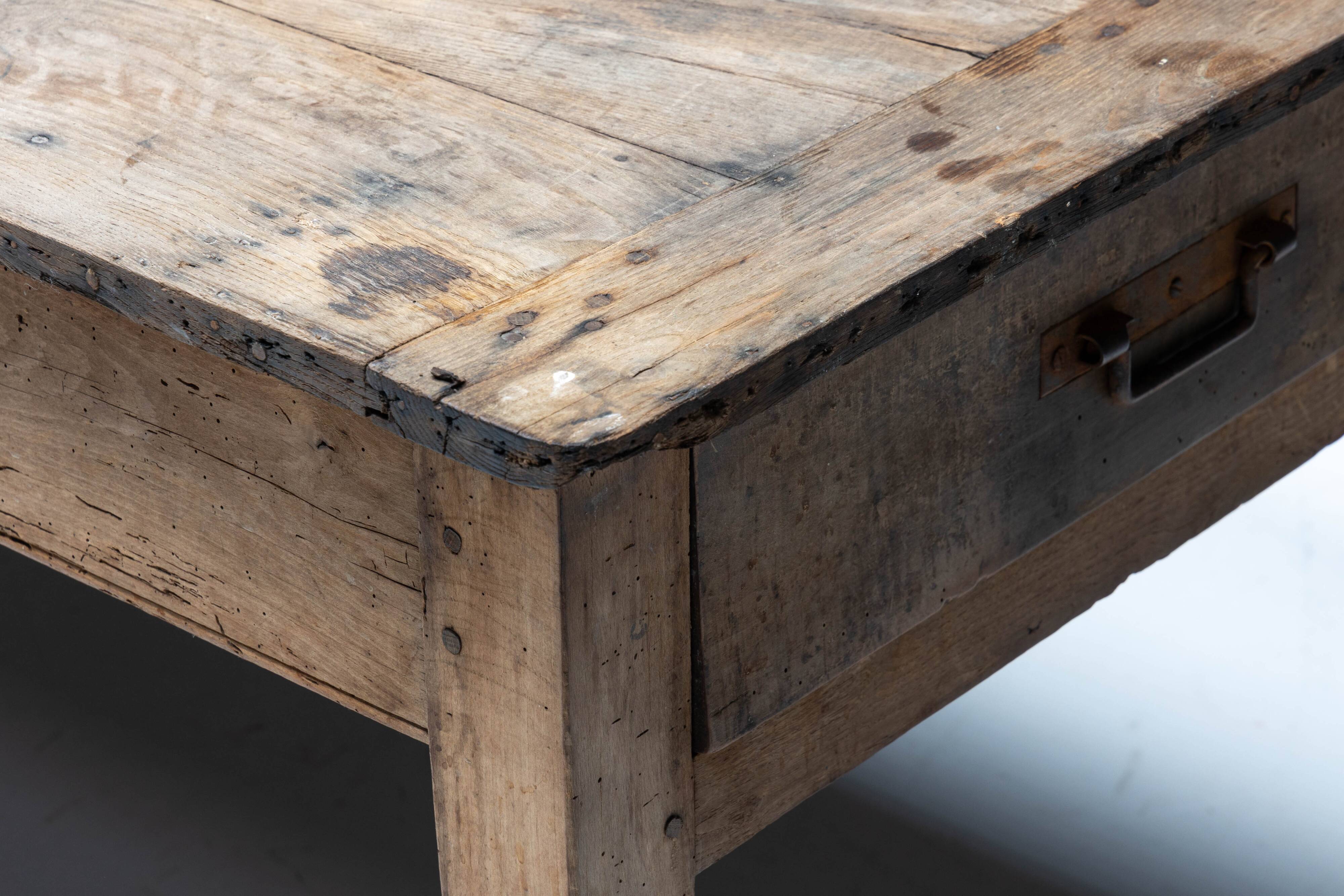 Rural Art Populaire Table, France, 19th Century