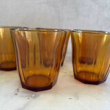 Set of 5 Vereco amber glasses