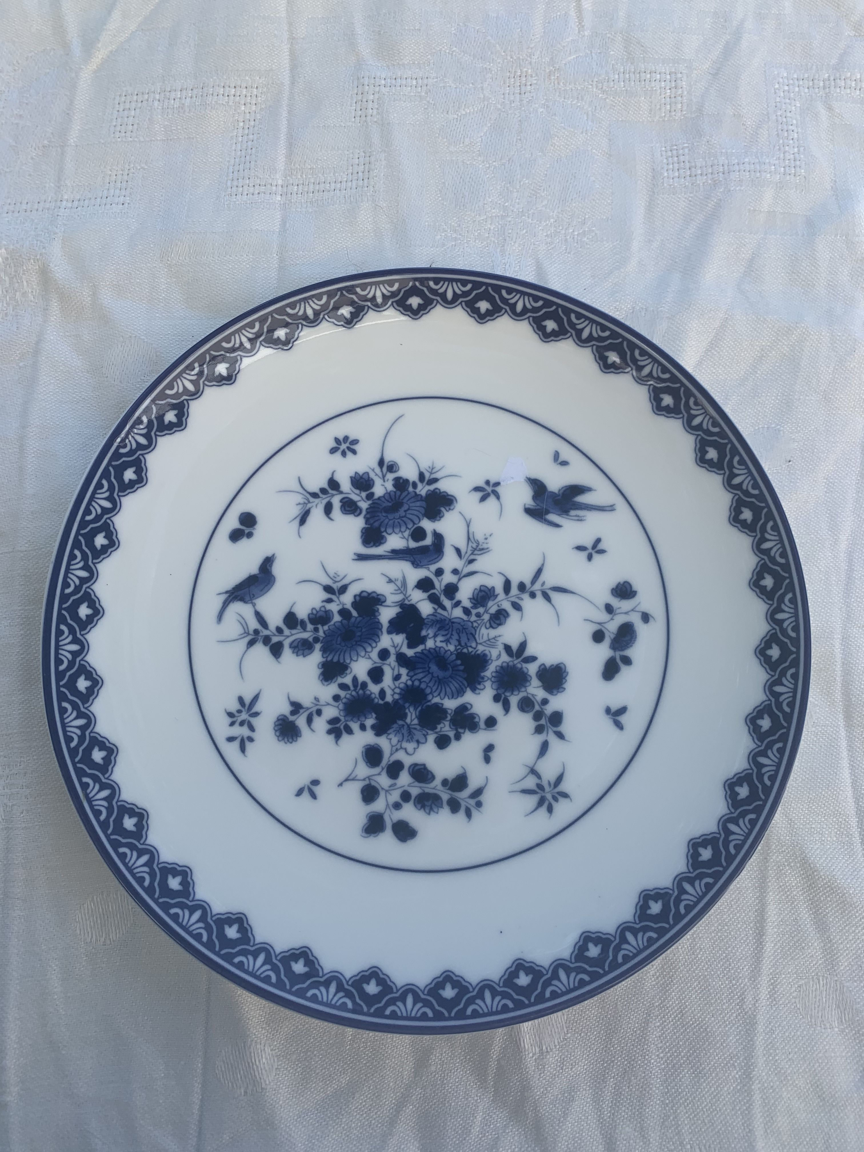 Plate of delft blue collection in porcelain ruks vintage museum