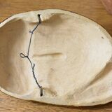 Signed brown enamel mask