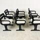 Chaises de salle à manger en bois noir du milieu du siècle, années 1970