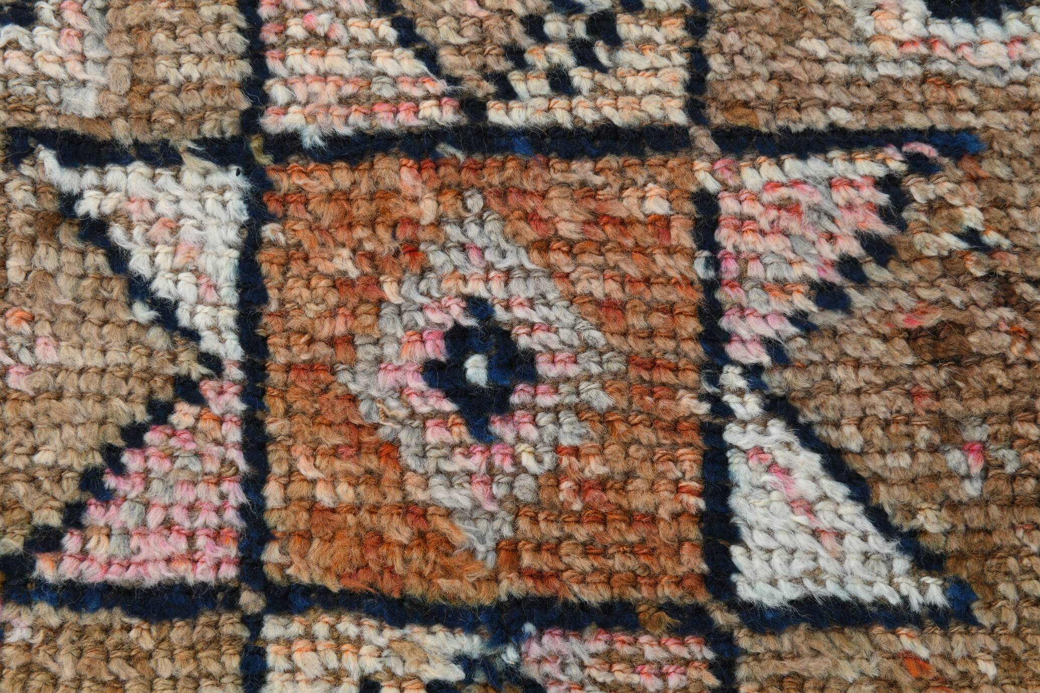 Navy Blue & Green Vintage Runner Rug, 80x323Cm