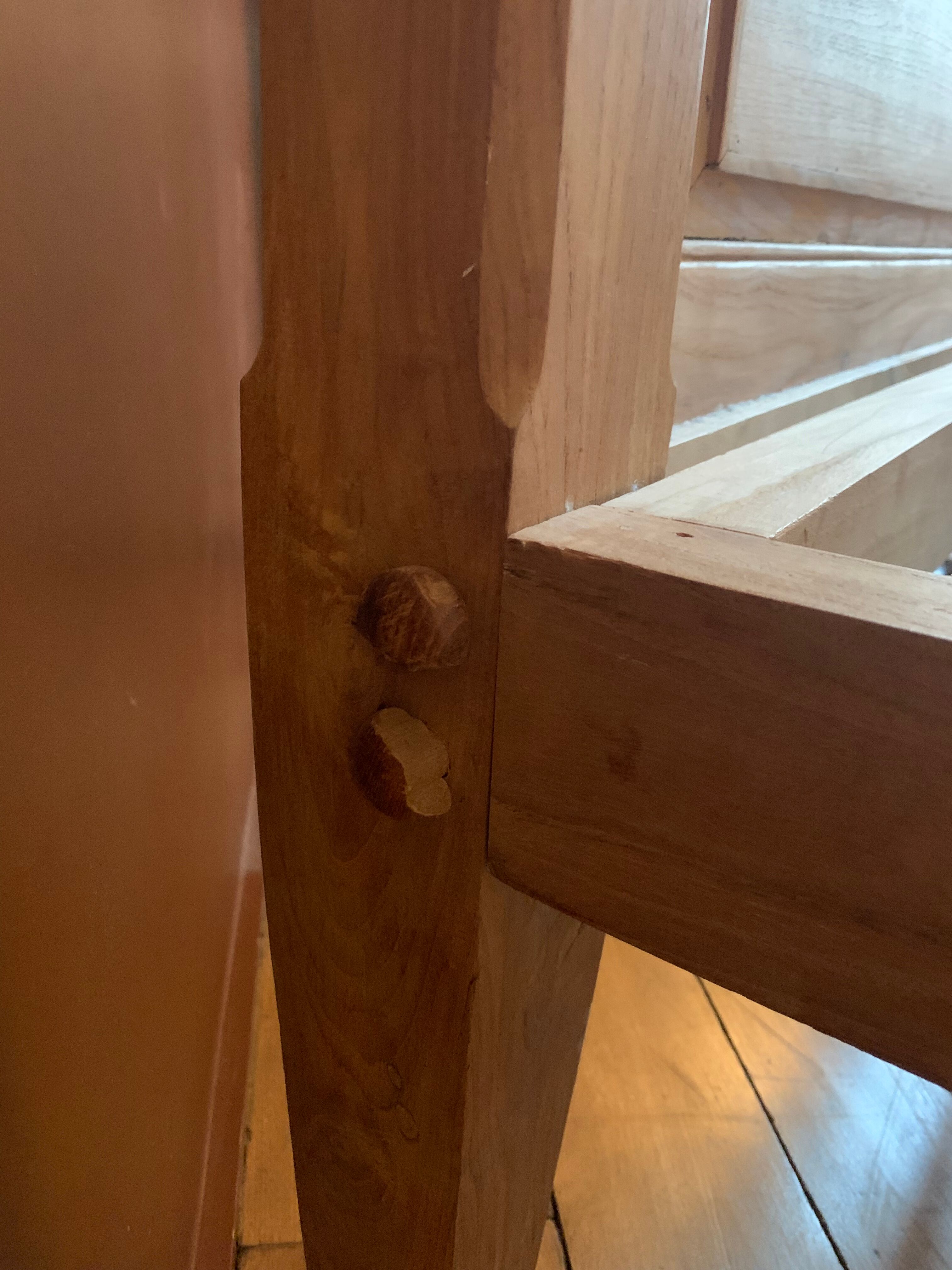 Solid teak canopy bed 160x200