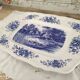 Rectangular dish Sarreguemines model Romantic blue