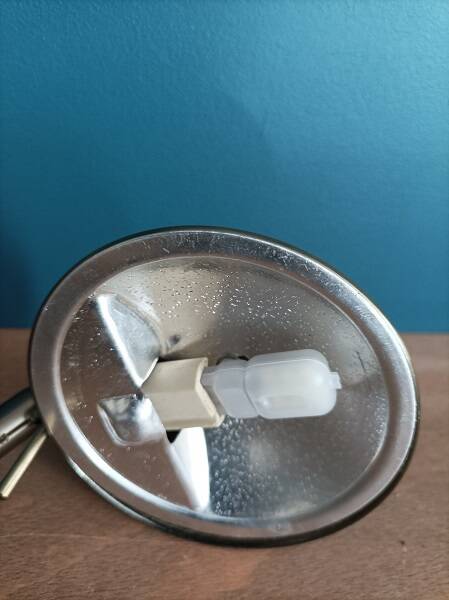 Loft bedside desk lamp patinated gold metal