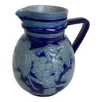 Betschdorf Alsace salt stoneware pitcher signed Schmitter Roger