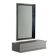Vintage wooden console table with aluminum mirror, Italy, 1970s, original