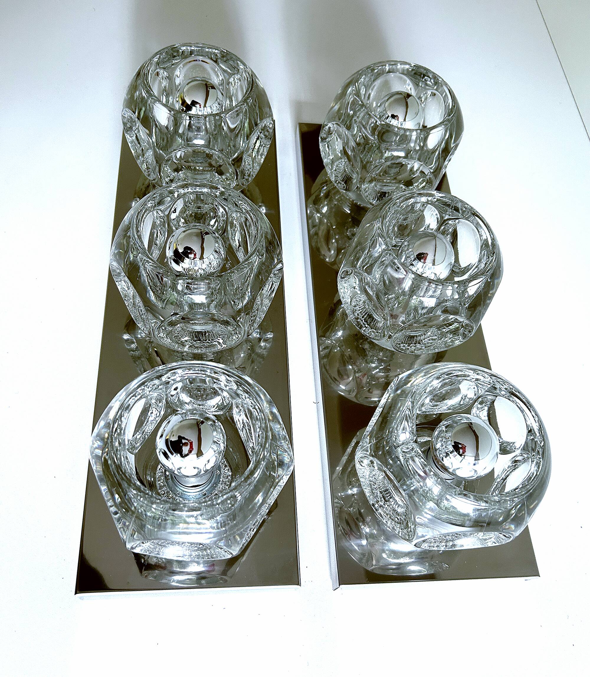 Pair of XXL Vintage Space Age Wall Lights