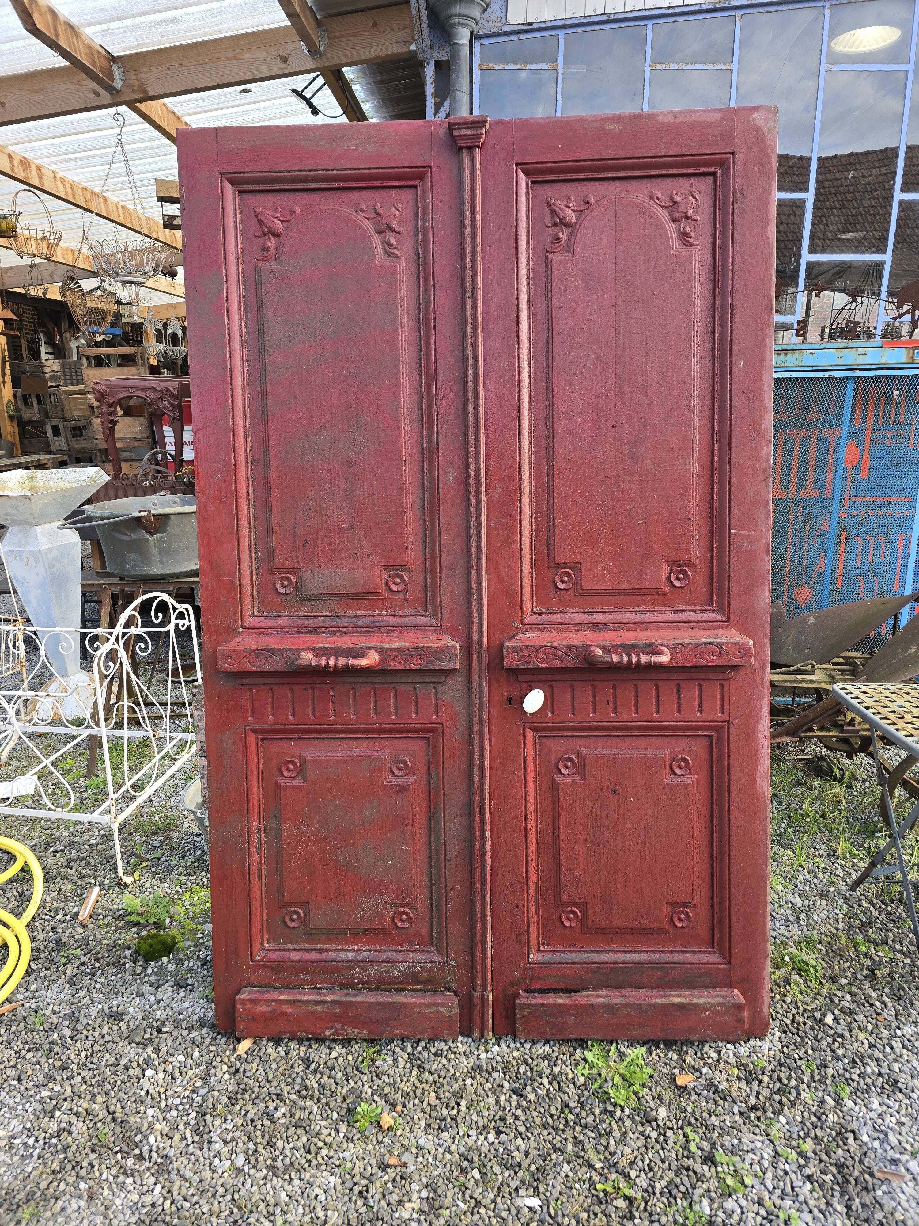 Old double oak front door
