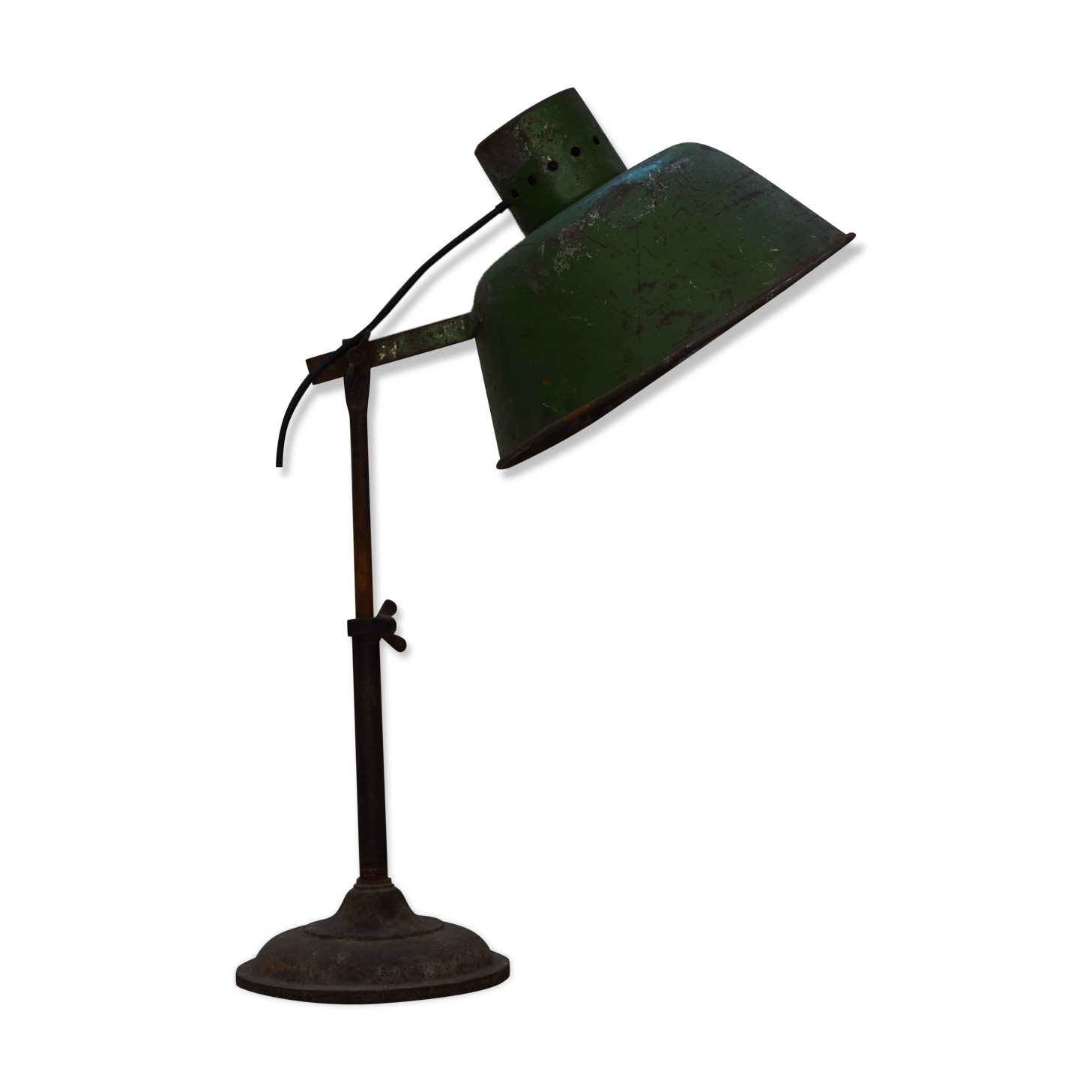 Green industrial lamp