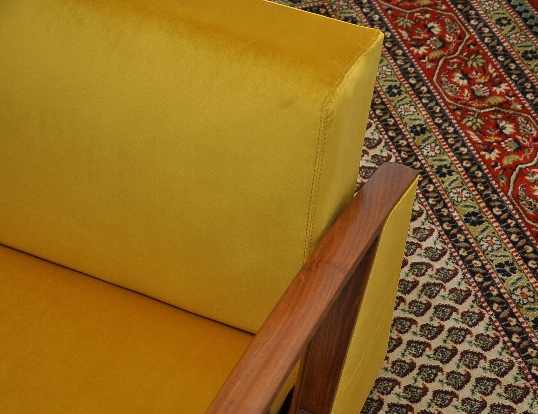 Yellow sleeper sofa 1960s