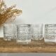 4 vintage whiskey glasses