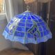 Grande suspension  en verre vitrail style Tiffany