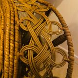 Emmanuel armchair in woven bamboo rattan